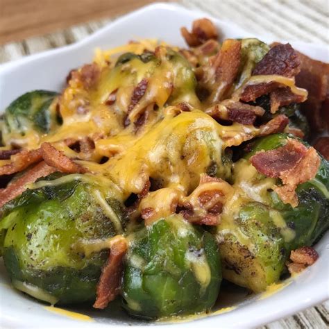 cheesy bacon brussel sprouts i just fried some bacon and when it was finished i added frozen