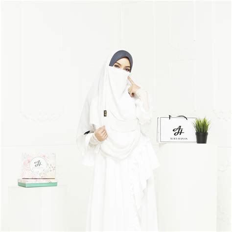 Hijab Niqab Letiza Basic In White Wedding Dresses Hijab Hijab Dress
