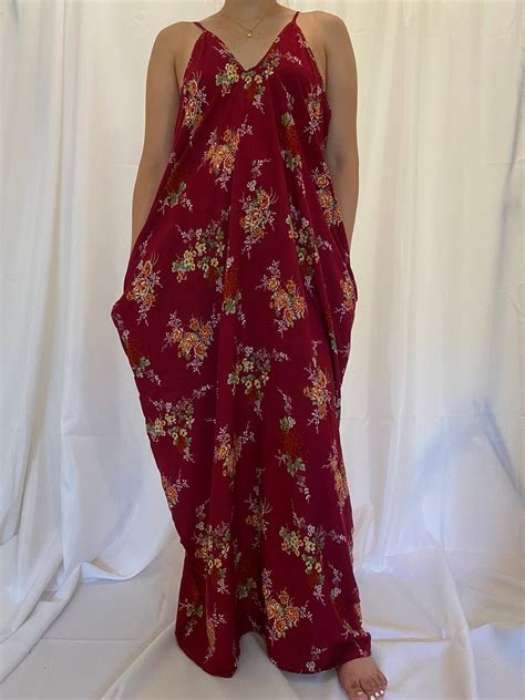 Rayon Summer Dress Maxi Summer Dress Sleeveless Floral Etsy