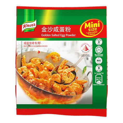 Furthermore there is no msg and each packet can easily help you recreate any of your favoruite dishes without fuss. Knorr Seasoning Powder - Golden Salted Egg | NTUC FairPrice