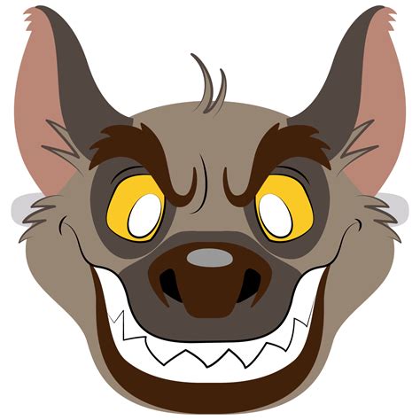 Hyena Mask Template Printable Free
