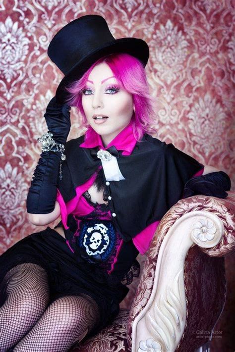Gothic Pink Hair Hat Bunte Haare Bunt Gotisch