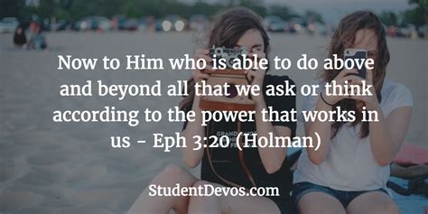 Daily Bible Verse And Devotion Ephesians 320 Student Devos Youth