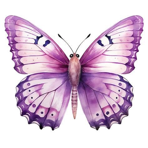 Premium Ai Image Beautiful Purple Butterfly Clipart Illustration