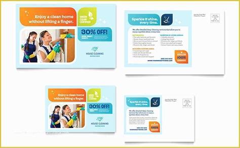 Free Direct Mail Postcard Templates Of Cleaning Services Postcard