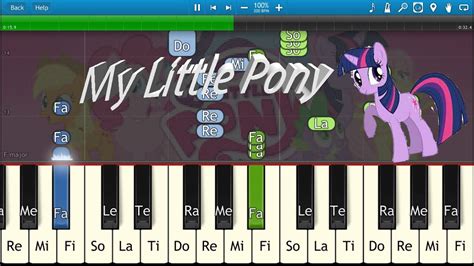 My Little Pony Piano Tutorial Youtube