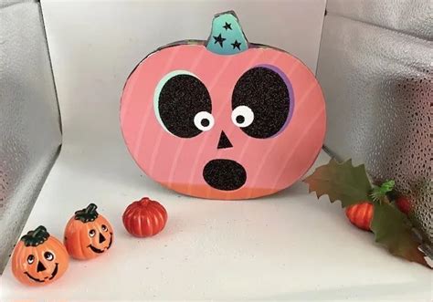 Vintage Cardboard Halloween Candy Box Jack O Lantern Pumpkin W 1