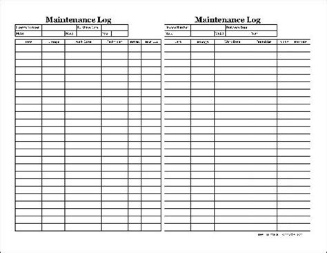 Preventive maintenance form, and more excel templates for 5s, standard work, and continuous process improvement. Free Easy-Copy Small Basic Automotive Maintenance Log ...