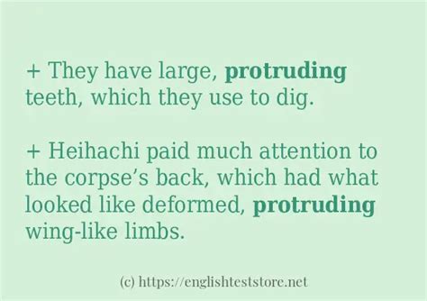 Some In Sentence Examples Of Protruding Englishteststore Blog