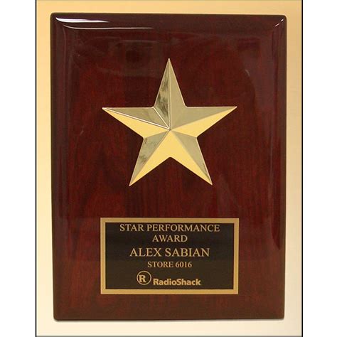 Gold Star Performer Award Plaque Awardmakersawardmakers