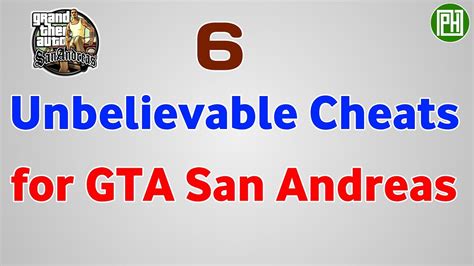 6 Unbelievable Cheats For GTA San Andreas YouTube