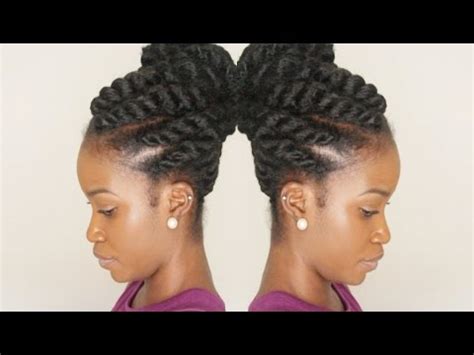Protective hairstyles using braiding hair. FLAT TWIST UPDO USING MARLEY BRAIDING HAIR | WINTER ...