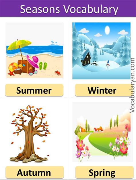 Seasons Vocabulary Quizlet Seasons Vocabulary 12 Words Related To