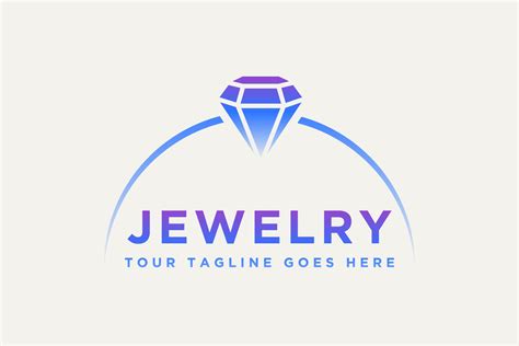 Diamond Ring Jewelry Logo Design Grafik Von Blazybone · Creative Fabrica