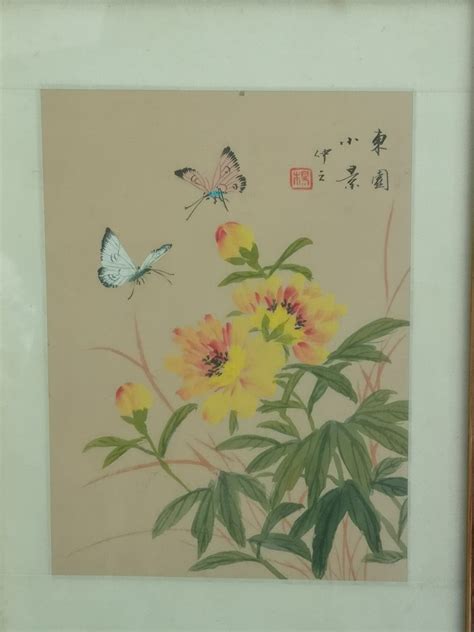 Set Of Three Chinese Gongbi Ink And Colour Silk Paintings Etsy Canada