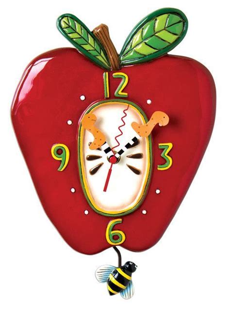 Apple Wall Clock An Apple A Day Keeps The Doctor Away This Apple Wall