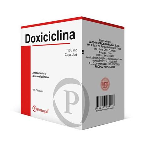 Doxiciclina 100mg Cápsulas