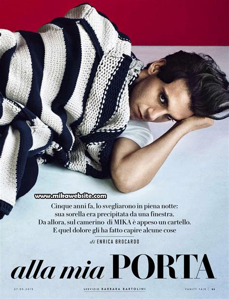 Mika Fait La Une Du Magazine Vanity Fair Italia Mikawebsite Com