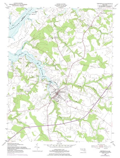 Centreville Topographic Map Md Usgs Topo Quad 39076a1