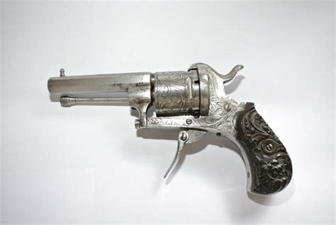 Beautiful Old Engraved Pinfire Revolver Mid Late 19th Century Catawiki