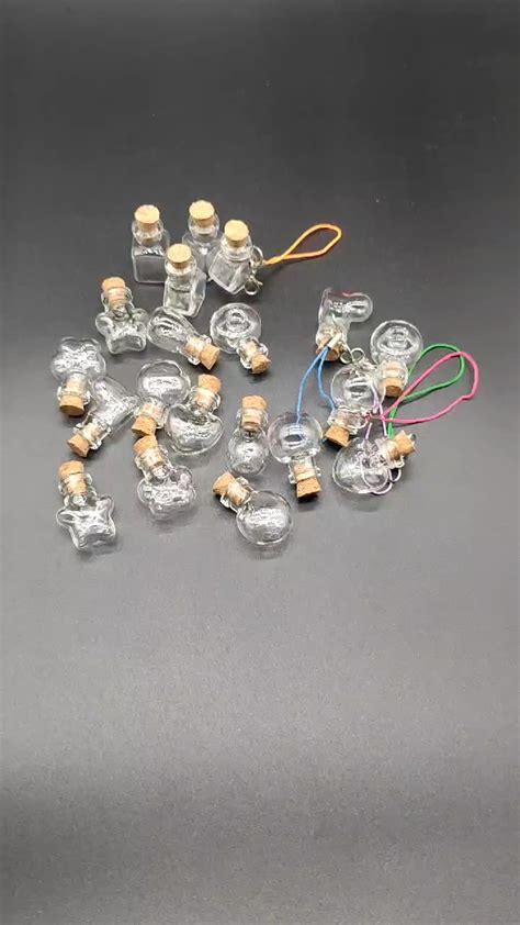 Wishing Glass Mini Bottles Pendants Small Diy Clear Bottles With Cork