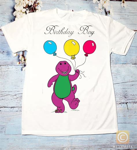Barney Inspired Birthday Shirts Etsy