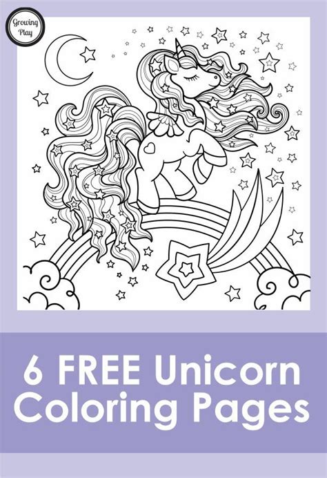 Fancy Unicorn Coloring Pages Free Printables Growing Play In Unicorn Coloring Pages