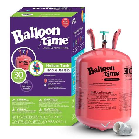 Balloon Time Small Helium Tank 89cu Ft Party City