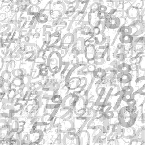Mathematics Background Different Numbers Pattern Stock Illustration