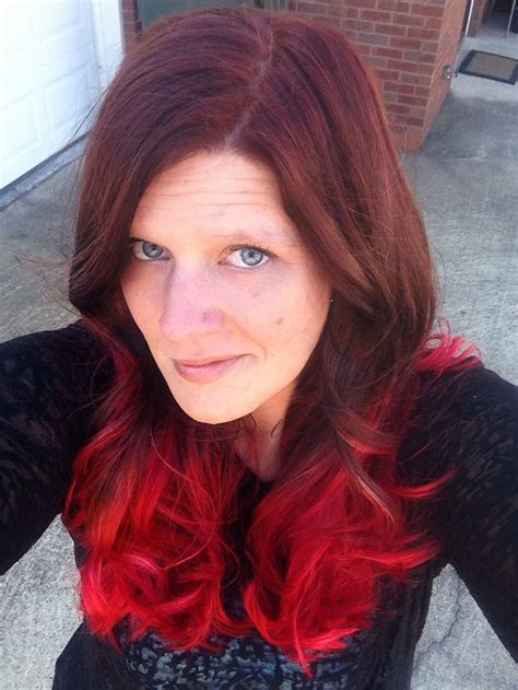 Newest Hair Color Deep Rich Brown With Fire Engine Red