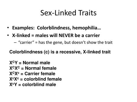 Ppt Sex Linked Traits Powerpoint Presentation Free Download Id 6832668