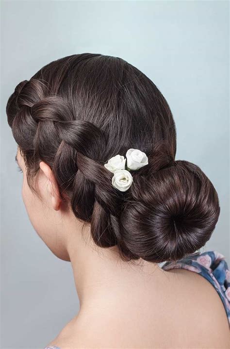 Bridal Braided Bun Hairstyles For D Day