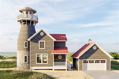 Coastal Living Home Plan With Lookout Tower 62793dj