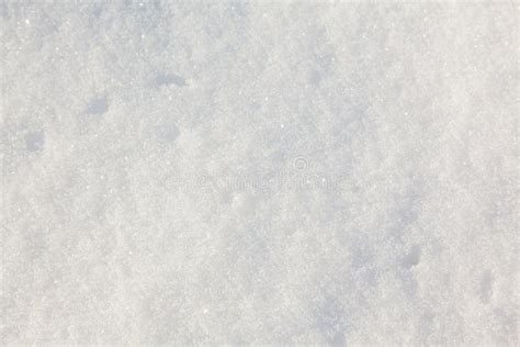 White Snow On The Ground On A Clear Sunny Day Snow Texture Stock Image