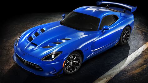 Download Wallpaper 1920x1080 Dodge Viper Ta 2015 Blue Side View