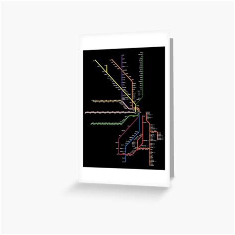 Metra System Map Simplified Greeting Card For Sale By