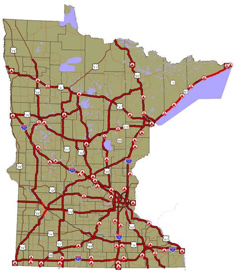 Minnesota Mile Marker Map Oakland County Michigan Map