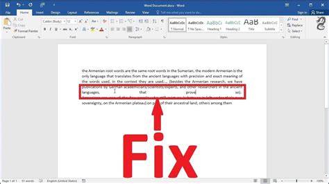 Fix Spacing In A Modified Justify Format Paragraph In Word Remove The