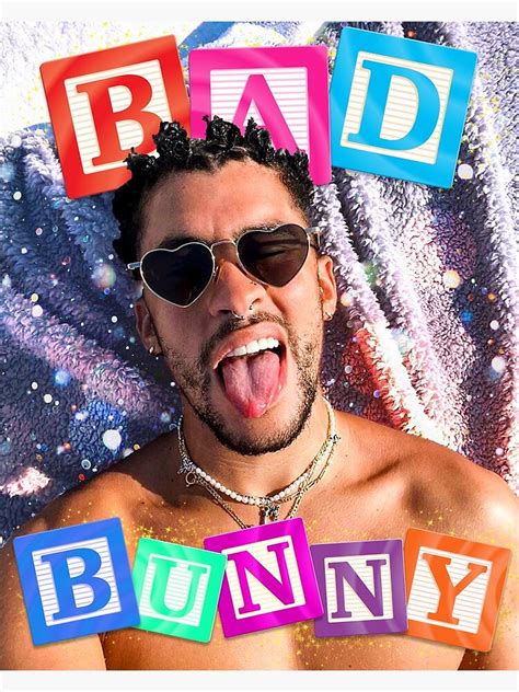 Bad Bunny Posters Bad Bunny Beach Glow Poster Rb3107 Bad Bunny Store