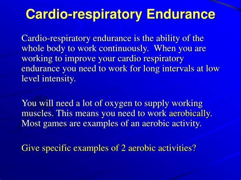 Ppt Cardio Respiratory Endurance Powerpoint Presentation Free Download Id2945846