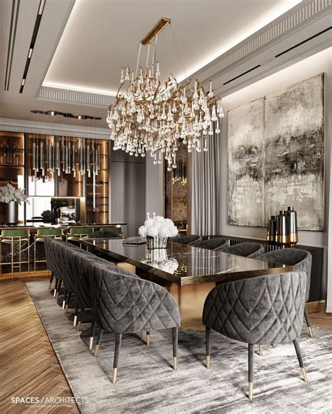 The Exaltation Of Luxury In A Modern Kitchen Dinning Room Design