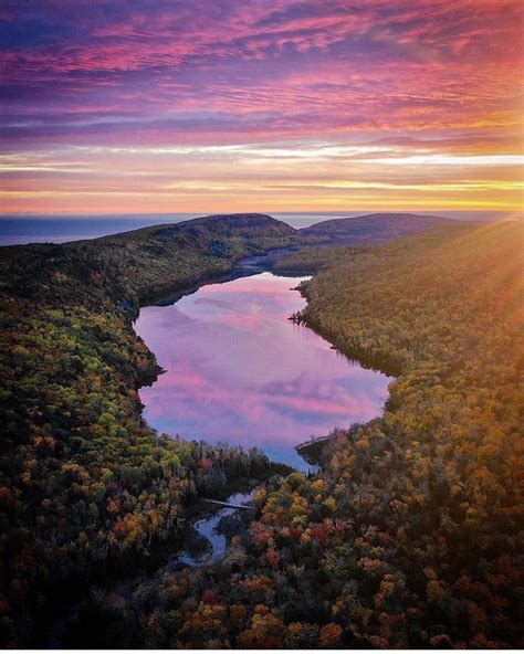 Lake Of The Clouds Is A Lake Located In Ontonagon County In The Upper