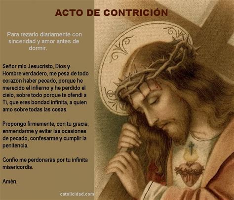 Catolicidad Acto De ContriciÓn Para Rezarlo Con Estas Oraciones Todas