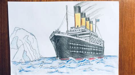 How To Draw The Titanic Pencil Drawing Step By Step Draw Titanic Images And Photos Finder