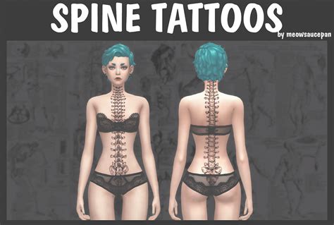 Sims 4 Ccs The Best Tattoos By Meowsaucepan