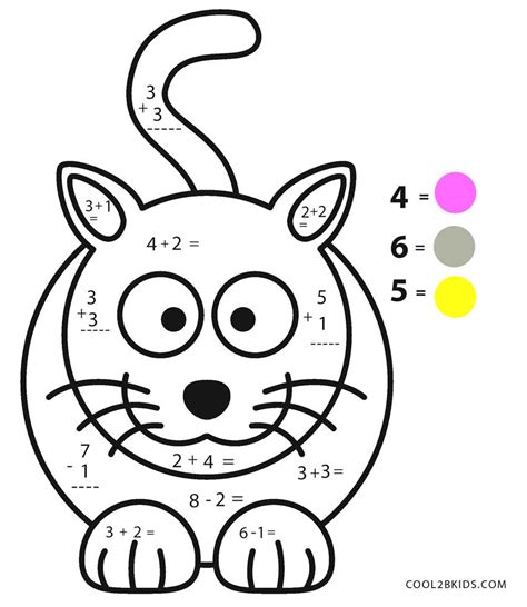 My students love coloring in the pictures to find out what the right way looks like! Free Printable Math Coloring Pages For Kids | Cool2bKids