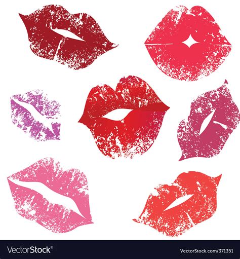 Print Of Lips Kiss Royalty Free Vector Image Vectorstock