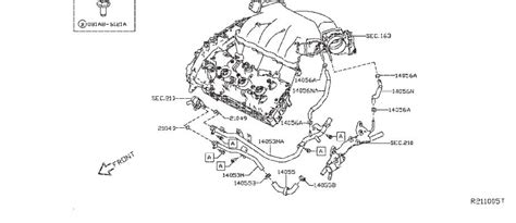 Nissan Pathfinder Engine Coolant Pipe. WATER, PIPING, HOSE ...