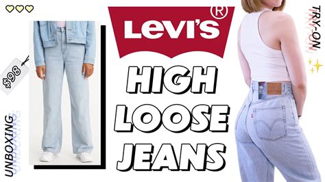 Levi S High Loose Jeans Unboxing Try On Aerin Youtube