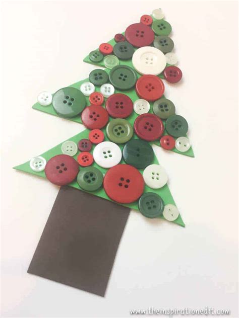 Brilliant Christmas Tree Button Craft · The Inspiration Edit